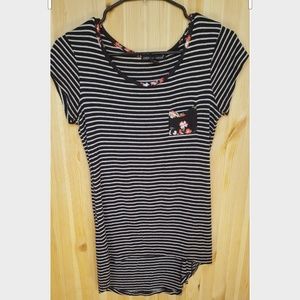 Black and white stripe t-shirt