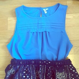 Elle Tank with Scallop Details