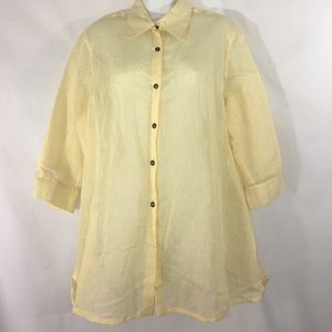 Women's 3/4 Sleeve Button Shirt