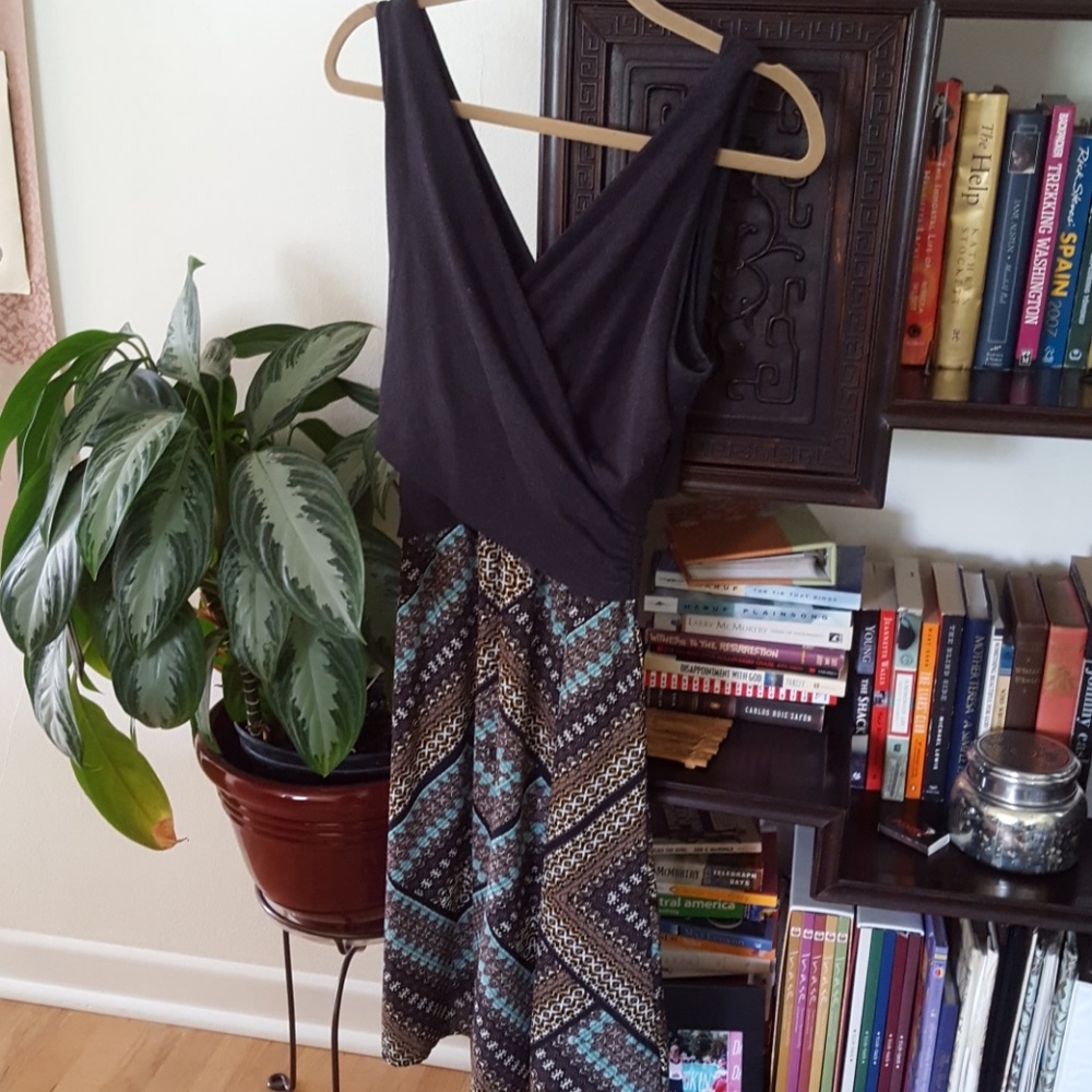 Anthro wrap top dress by AMADI