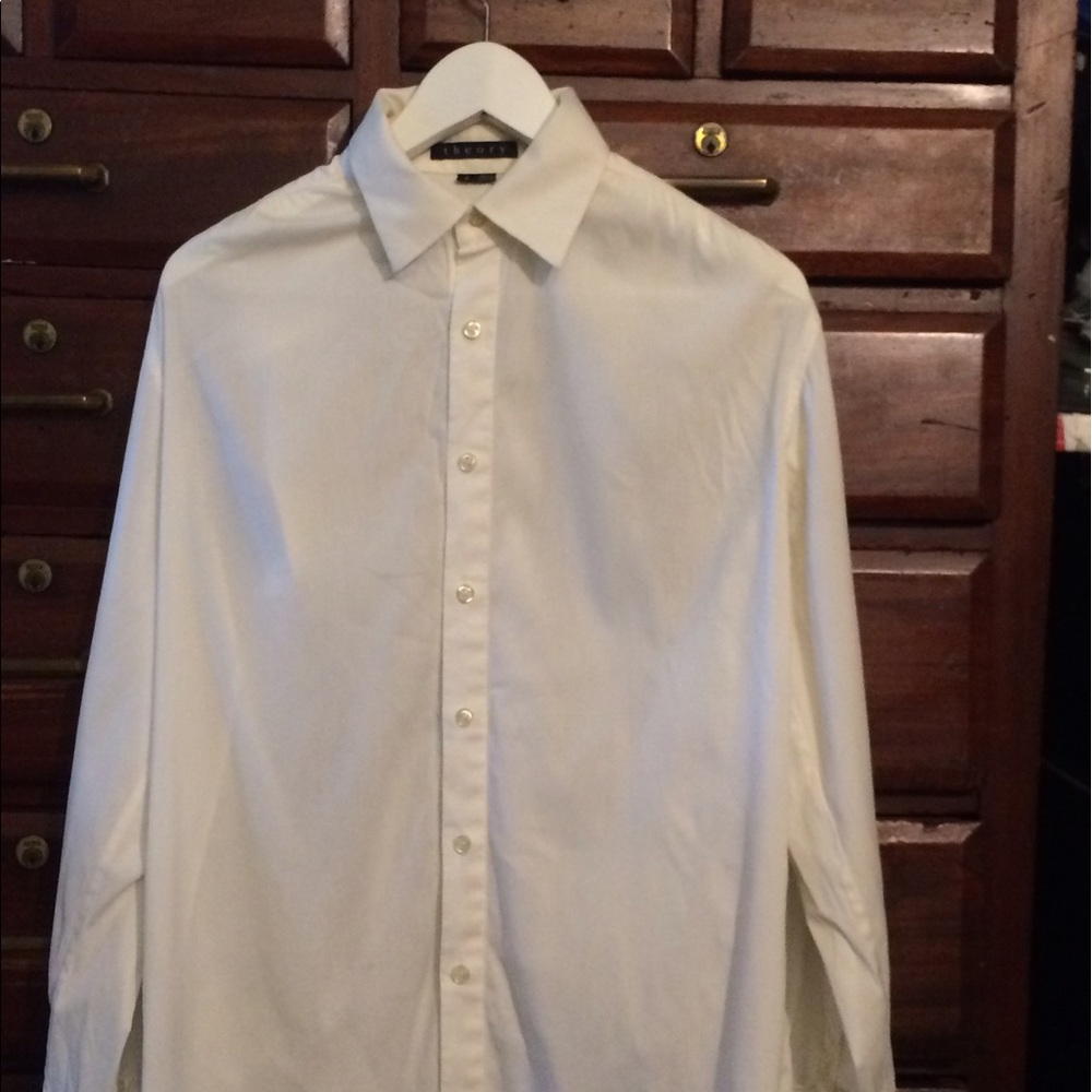 Theory Button-down white top