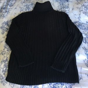 Black turtleneck wool blend sweater!