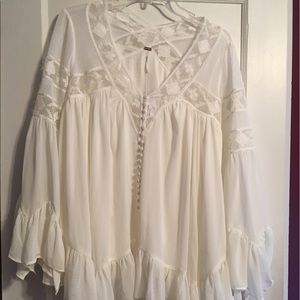 Free People Creme Top