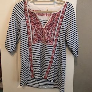 Anthropologie Striped & Patterned Top