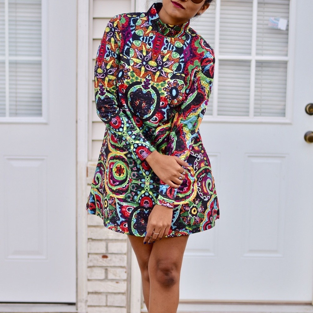 High neck dress