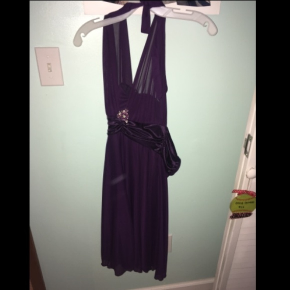 Purple Formal Halter dress