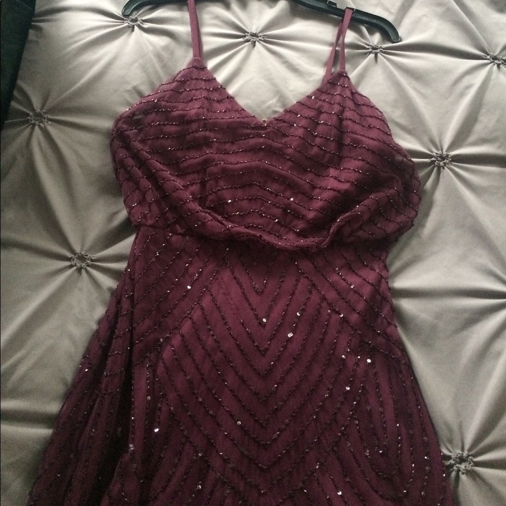 Adrianna Papell Art Deco Beaded Blouson Gown