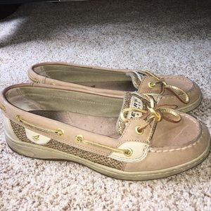 Gold Sparkly Sperrys