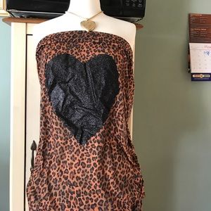 Leopard color halter top