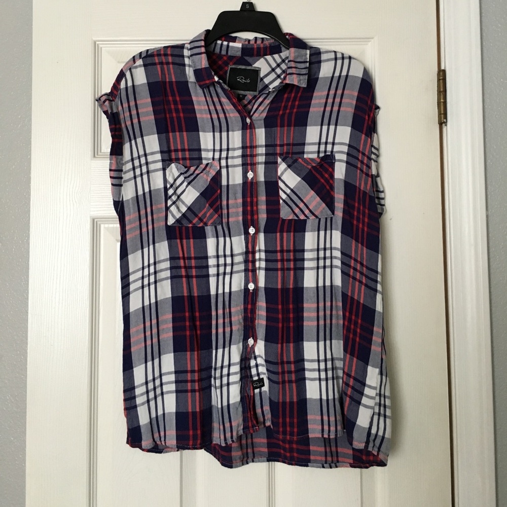 Rails plaid flannel short sleeved