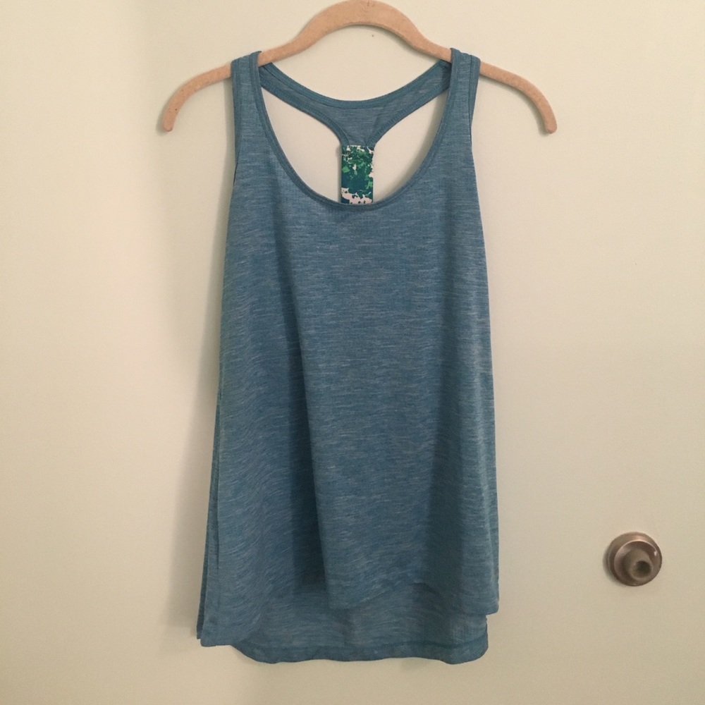 Blue racerback top