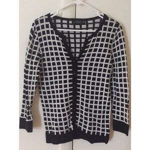 The Limited black and white cardigan