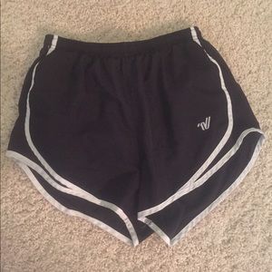 Black exercise shorts