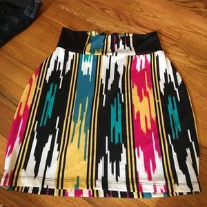 multi colored skirt