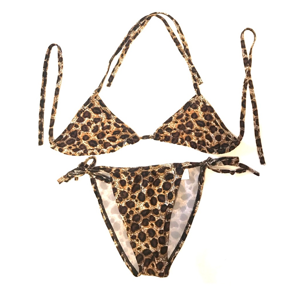 2-piece Christian Dior Bathing Suit Leopard Print