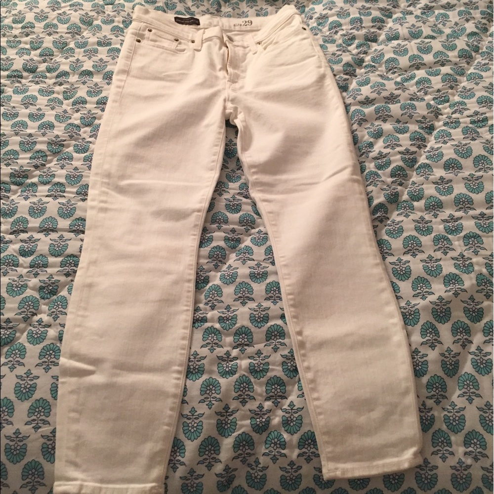 J.Crew high-rise crop white jeans