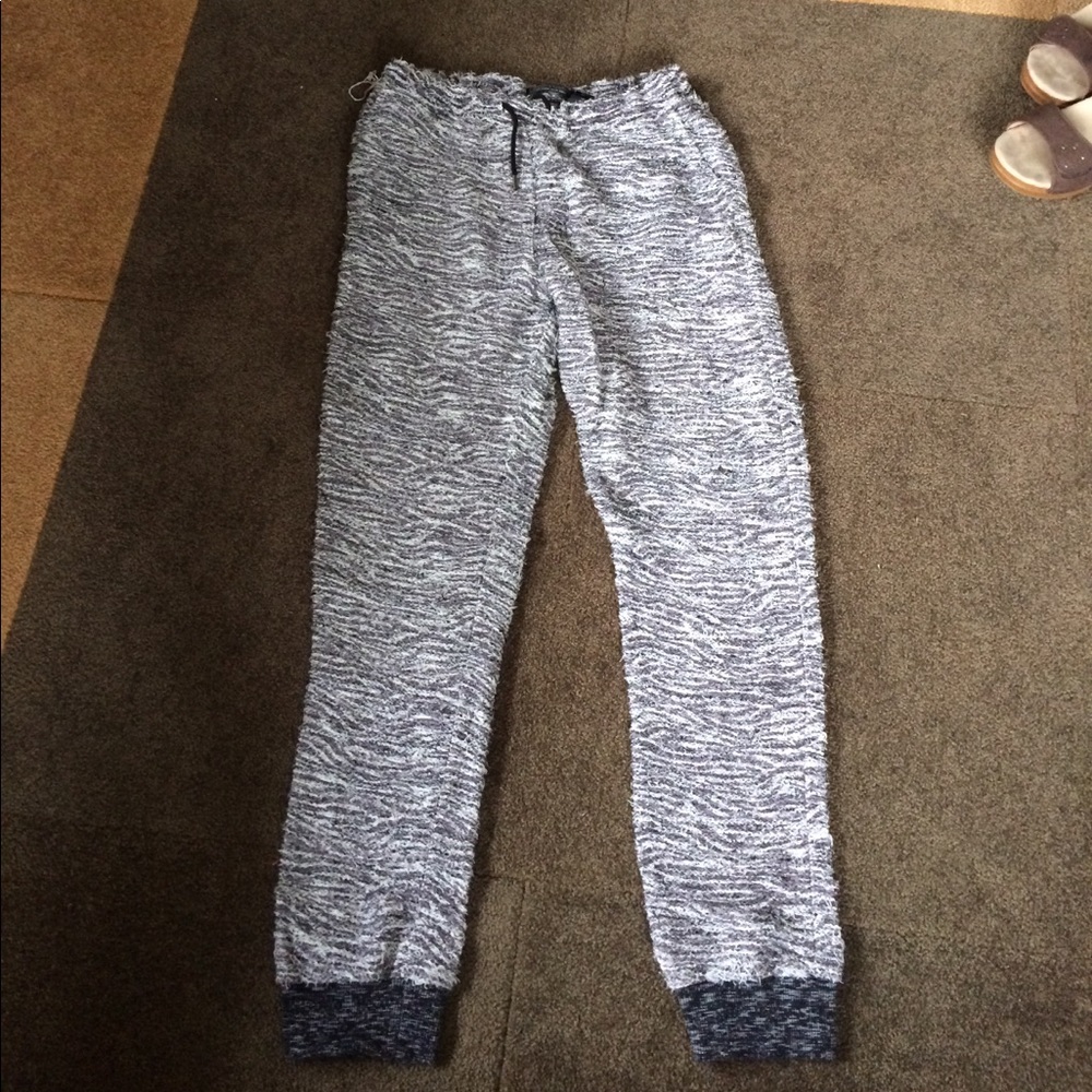 Posh pants; black and white