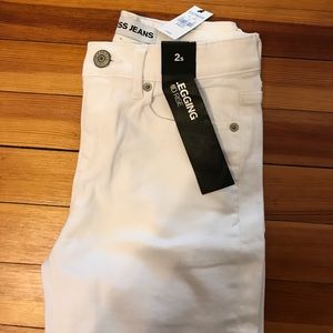 Express white skinny jeans