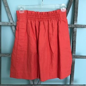 J. Crew Orange Linen Skirt