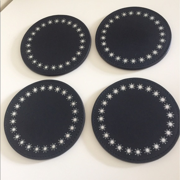 GiGi New York Coasters Black set of 4 - Picture 2 of 2