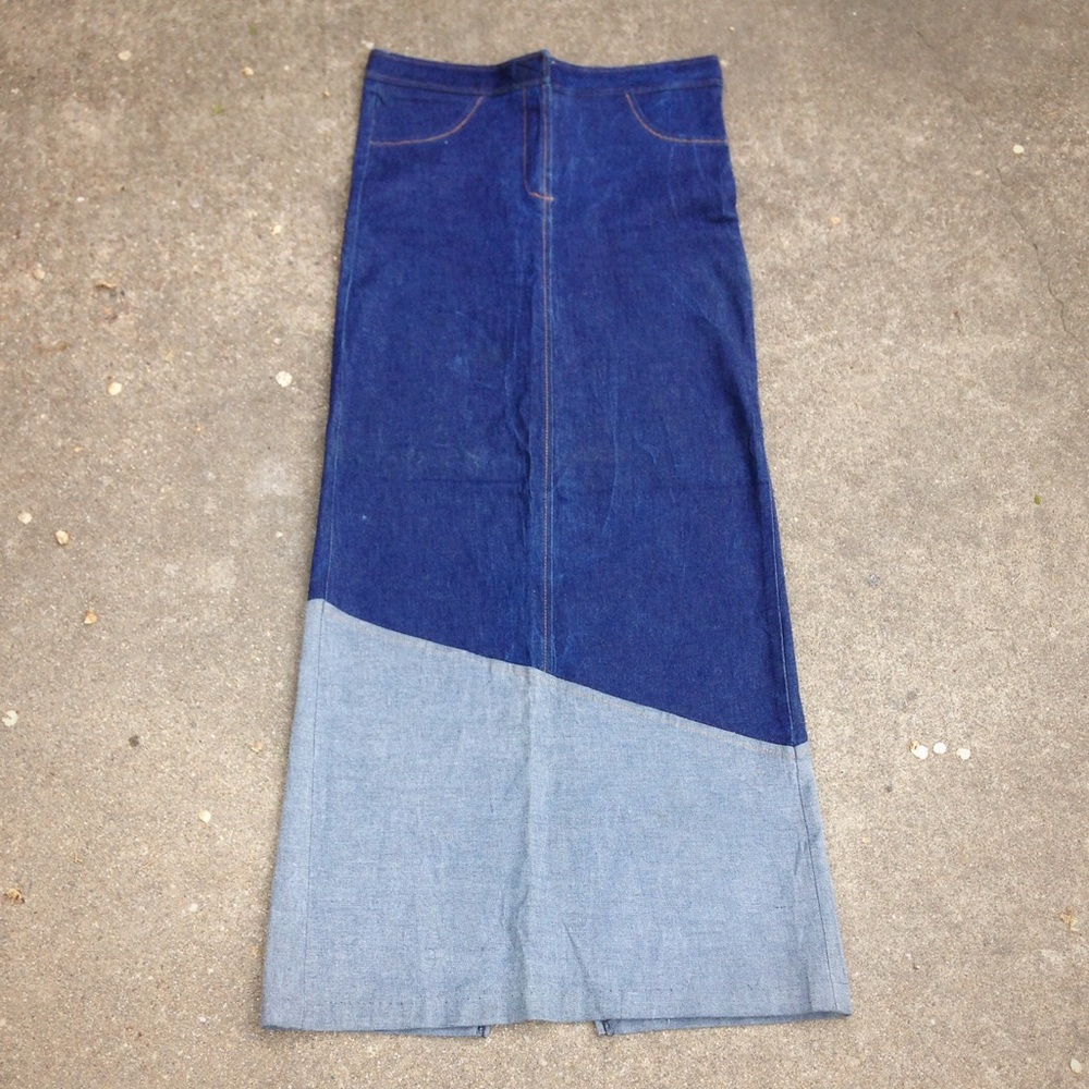 Maxi denim skirt