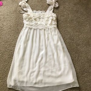 White lace topped forever 21 dress