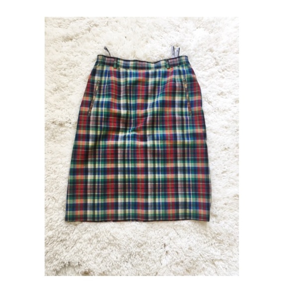 Mac Elton Dresses & Skirts - Vintage Mac Elton Plaid Pencil Skirt