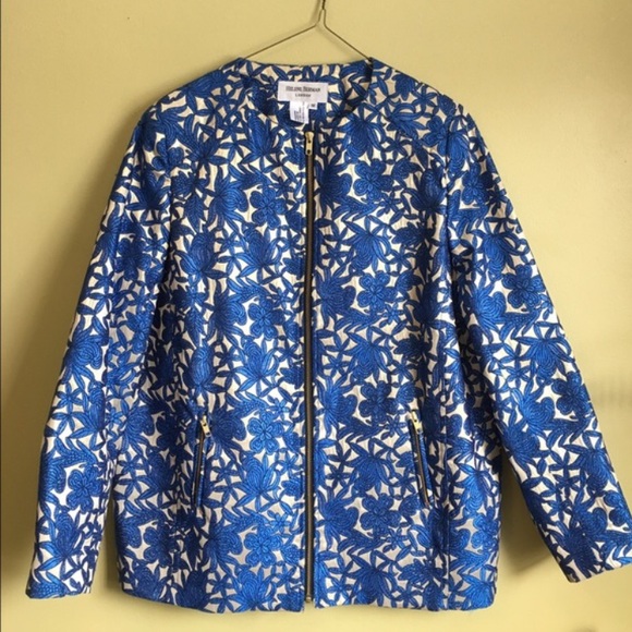 Helene Berman Jackets & Blazers - Helene Berman London Gold Jacquard Jacket M