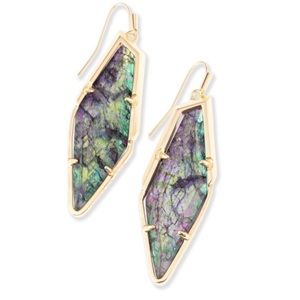 Bexley Drop Earrings in Navy Crackle Illusion