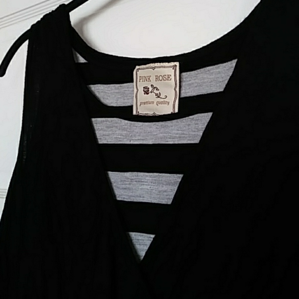 Black & Gray Striped Dress