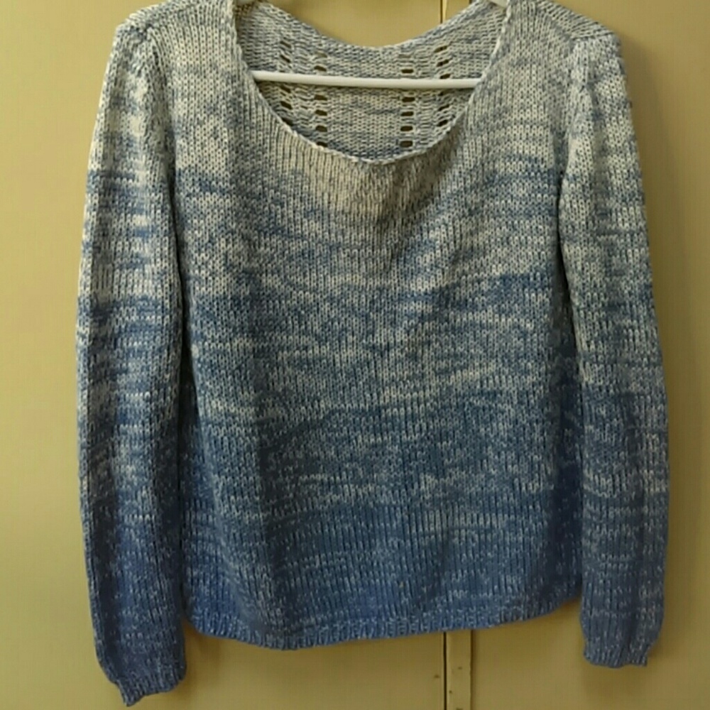 Hombre purple and white knit sweater