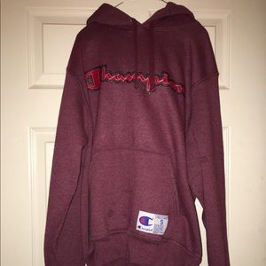 Red Champion hoodie