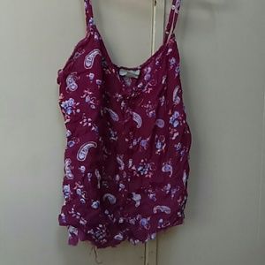 Paisley floral tank top