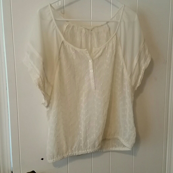 American Eagle Outfitters Cream Blouse - Picture 1 of 4