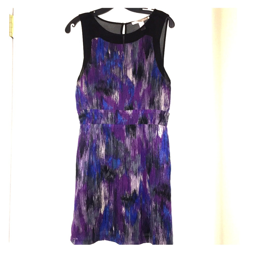Forever21 sheer keyhole back purple dress