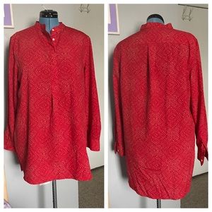 Long sleeve high low blouse