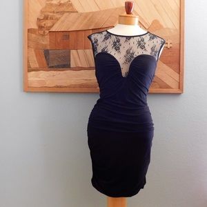 Lace Sweetheart Neckline Black Dress