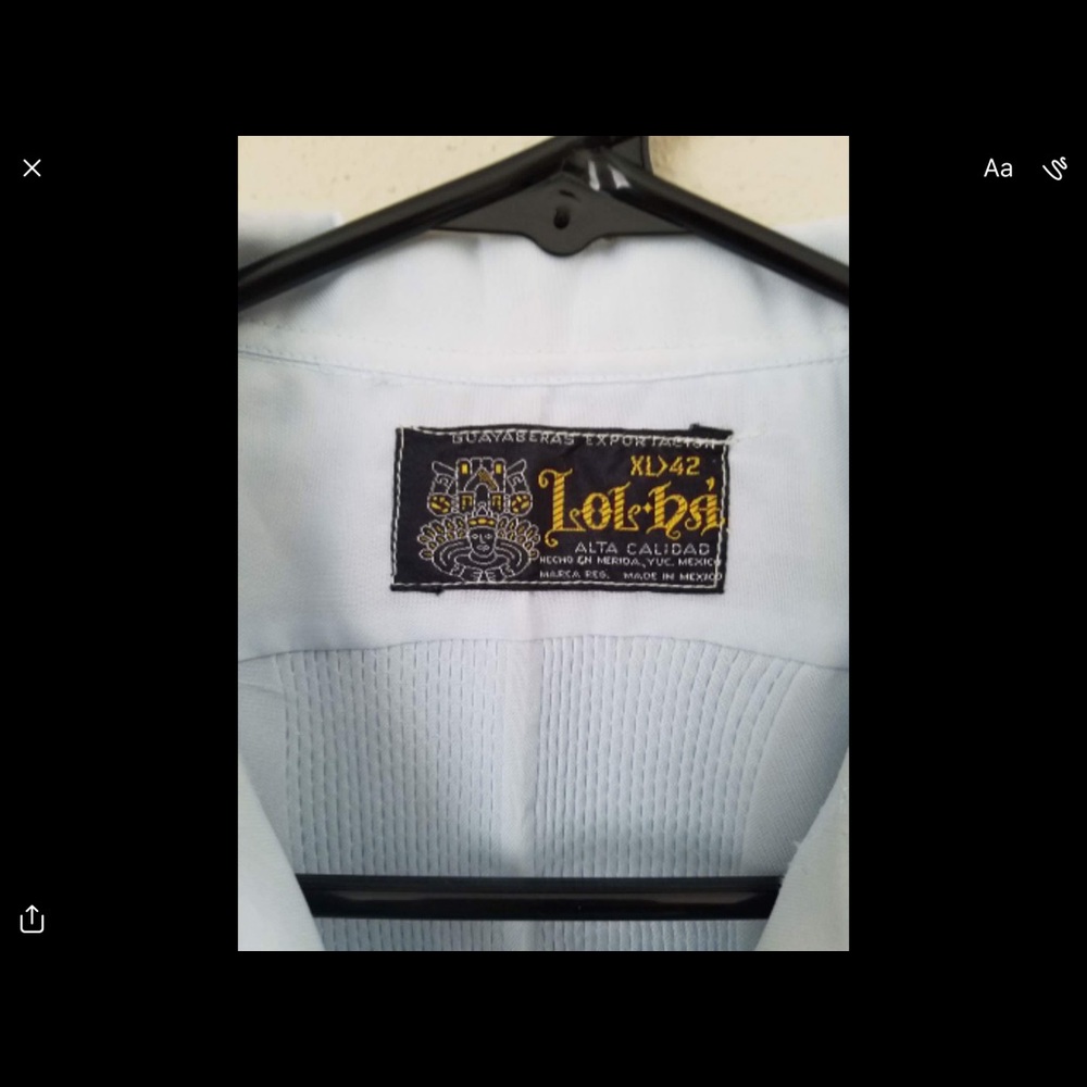 Lol-Ha Embroidered Guayabera Men's 2 Pocket Shirt