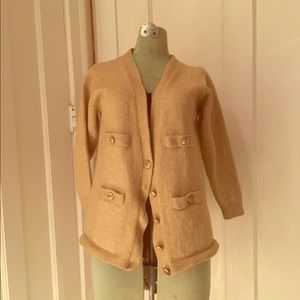 Gold Vintage Wool Cardigan