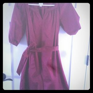 3/4 lent sleeve fuchsia dress.