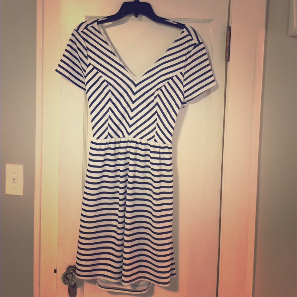 White and Royal Blue Summer Mini