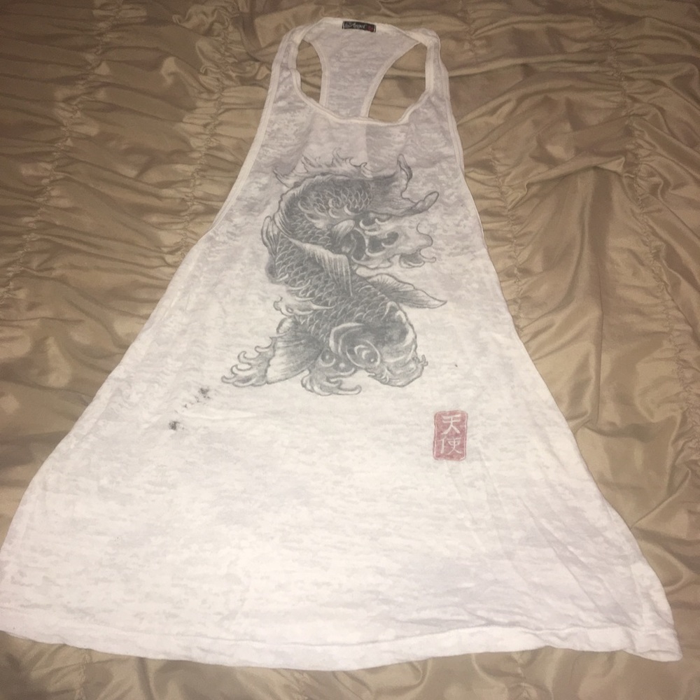 Tank top with coy 🐠 with open back