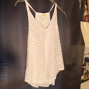 White lace tank top