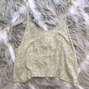 Brandy Melville Yellow Floral Tank