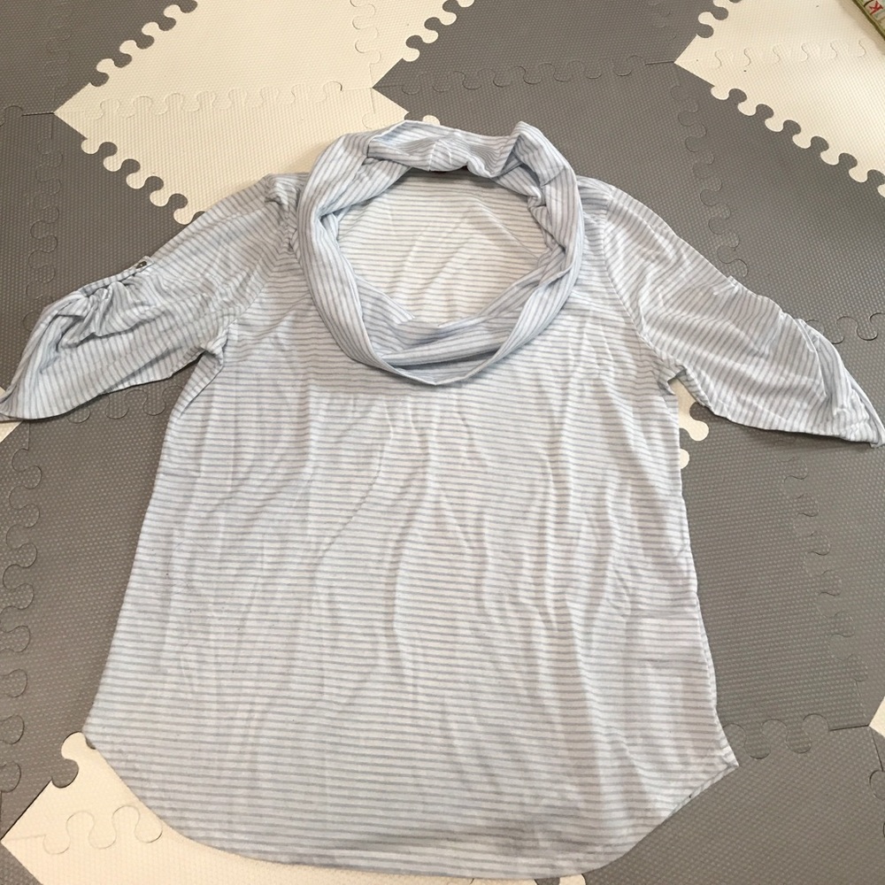 Cowl neck half sleeve shirt