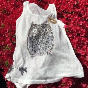 Super light and cute owl summer tank