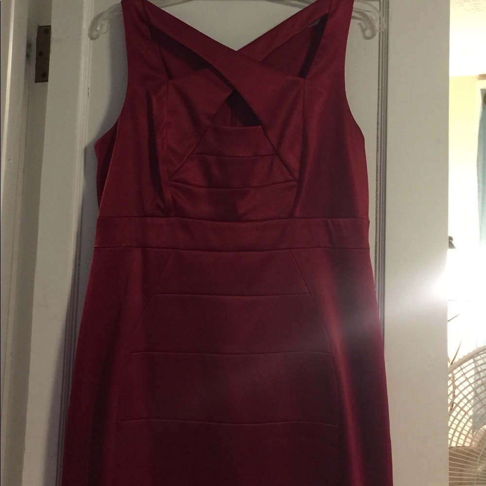 Red Satin Party Dress