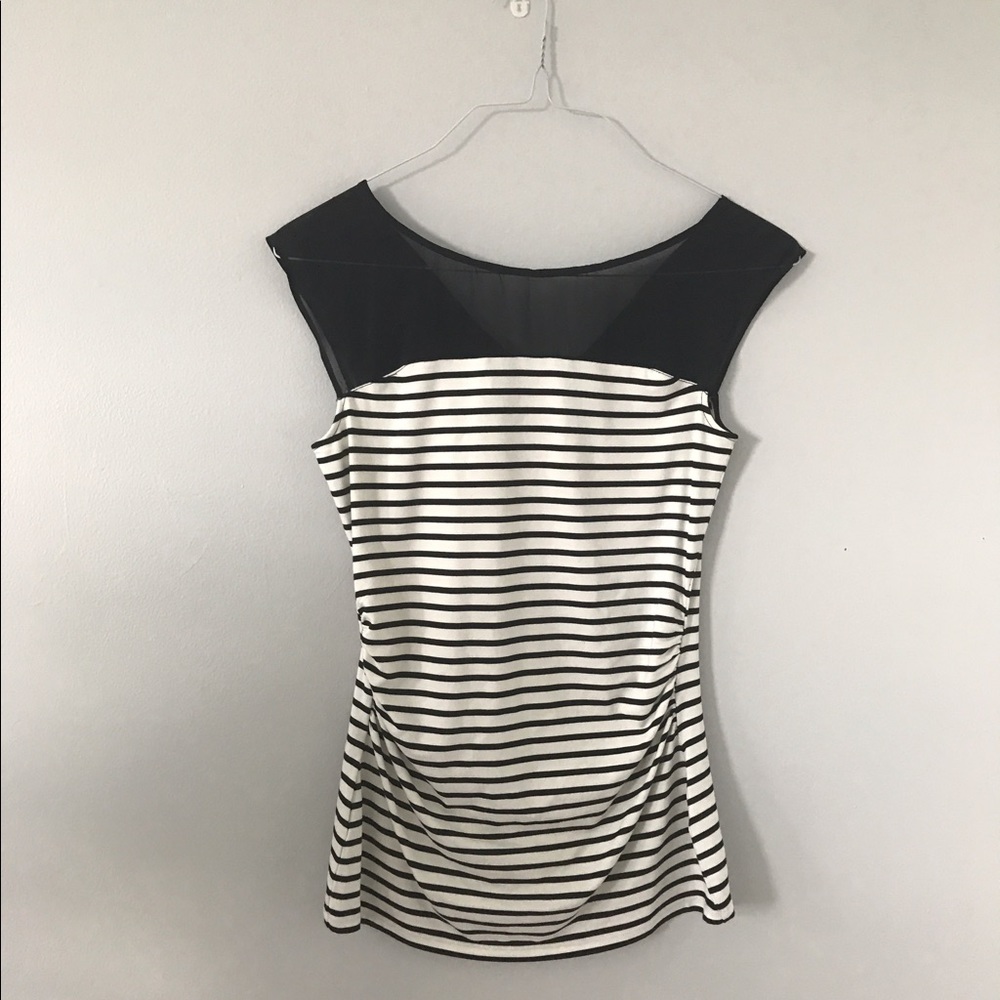 striped white house black market blouse