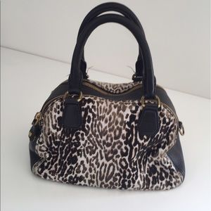 J. Crew Leopard and Leather satchel