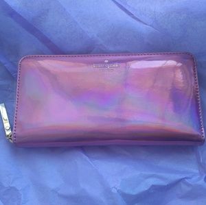 NWOT Kate Spade Iridescent Pink Wallet *RARE*